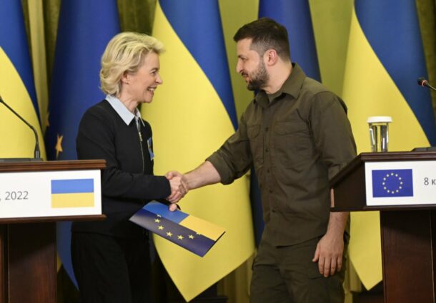 ursula von der leyen, volodimir zelenski, comisia europeana