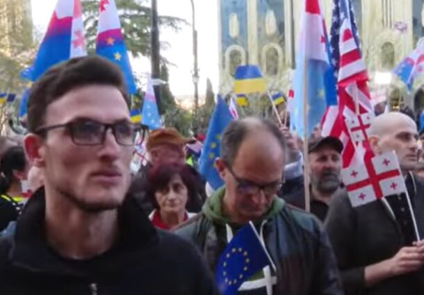 demonstratie, tbilisi