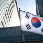 the-korean-flag-hanging-in-a-high-rise-building