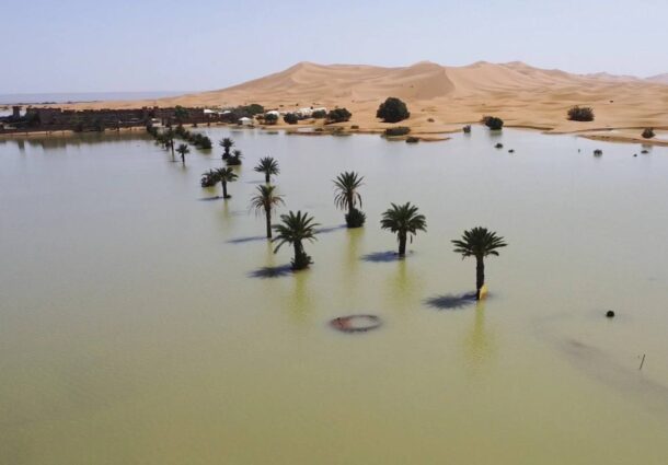 ploi, Sahara, inundatii, Maroc